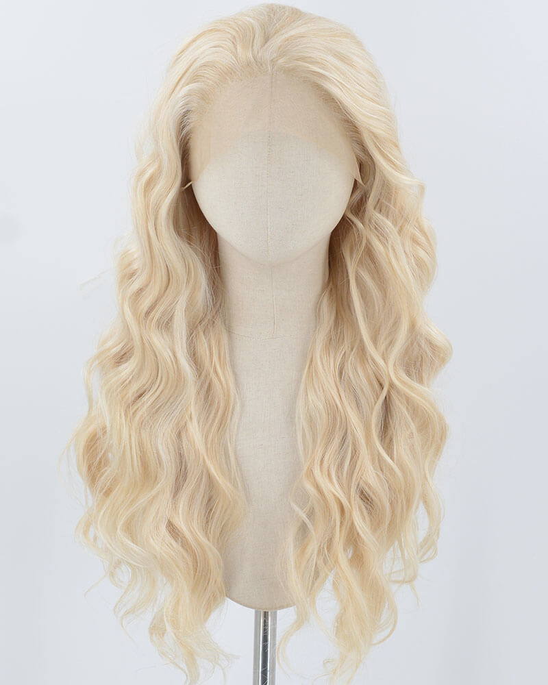 Mixed Blonde Wavy Synthetic Lace Front Wig WW760