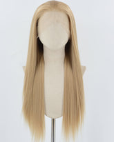Long Blonde Brown Synthetic Lace Front Wig WT058