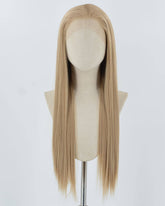Long Blonde Brown Synthetic Lace Front Wig WW530