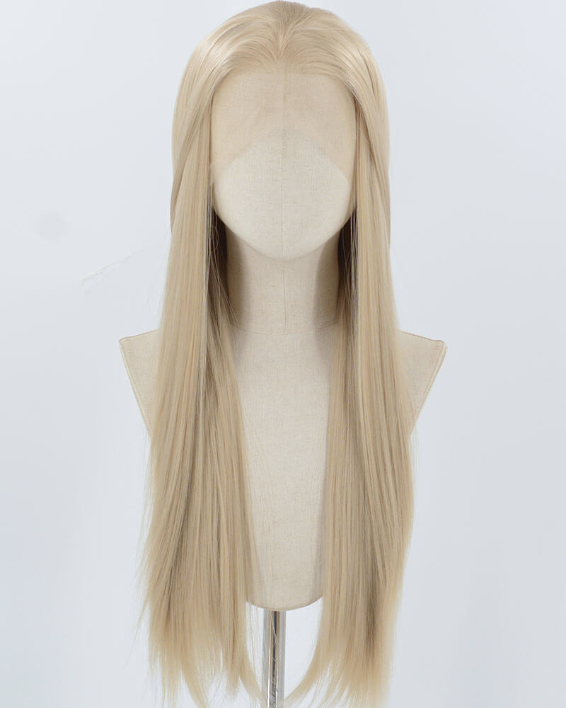 Blonde Long Straight Synthetic Lace Front Wig WW909
