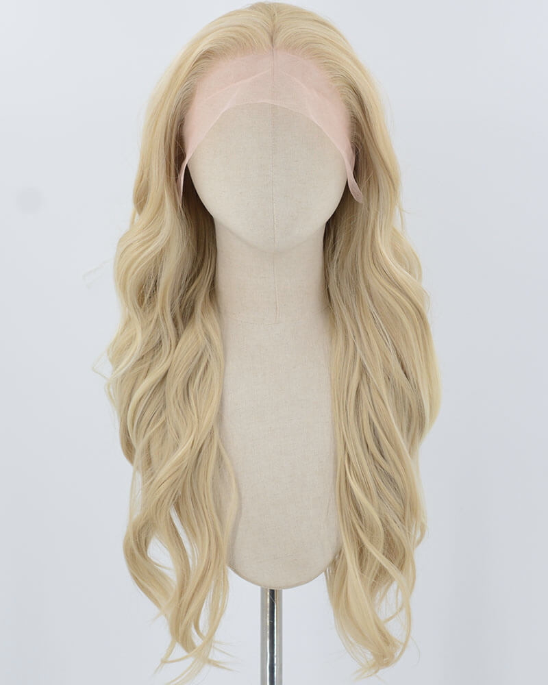 Blonde Long Wavy Synthetic Lace Front Wig WW892