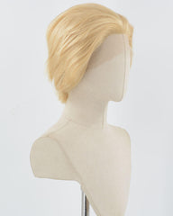 Golden Short Synthetic Lace Front Men's Wig MW003