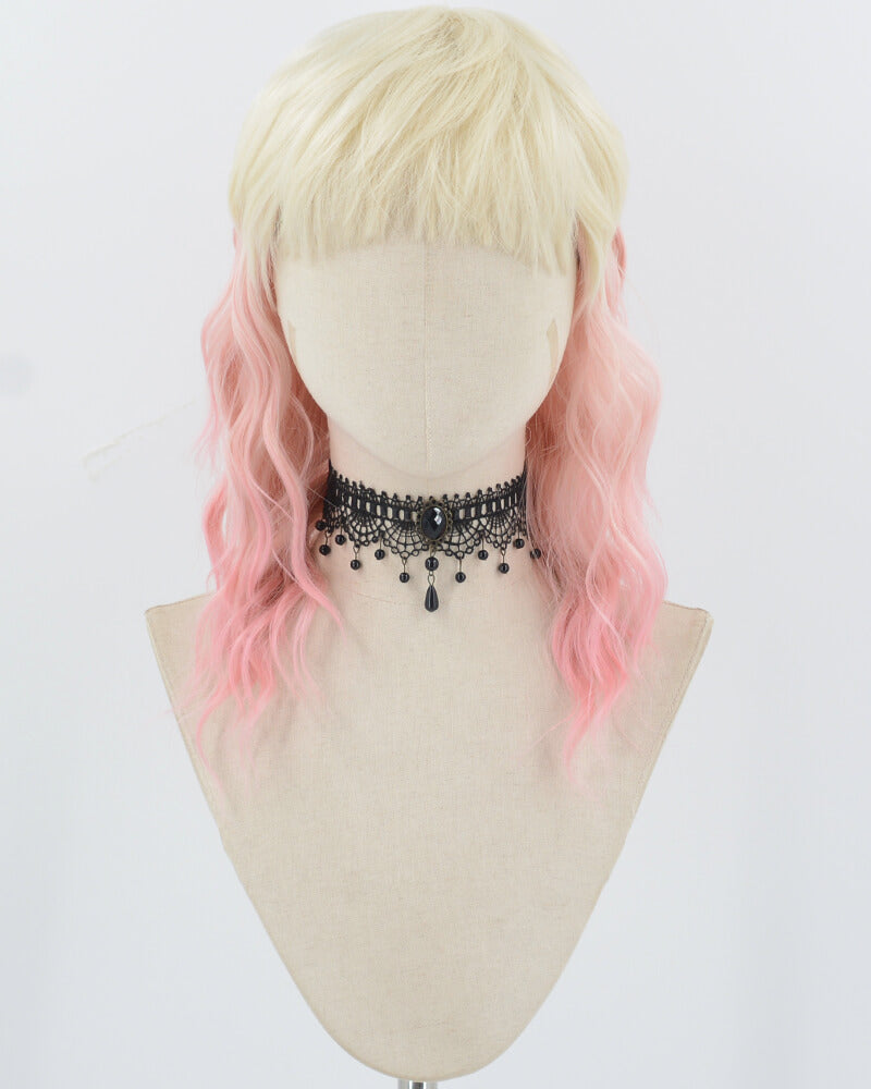 Blonde Ombre Pink Synthetic WigHW706