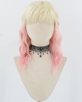 Blonde Ombre Pink Synthetic WigHW706
