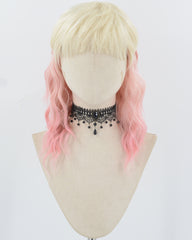 Blonde Ombre Pink Synthetic WigHW706