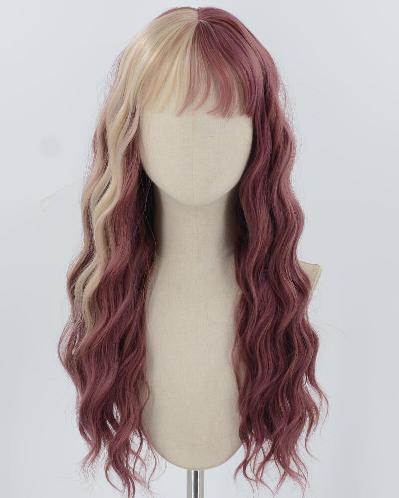 Purple Blonde Synthetic Wig HW654
