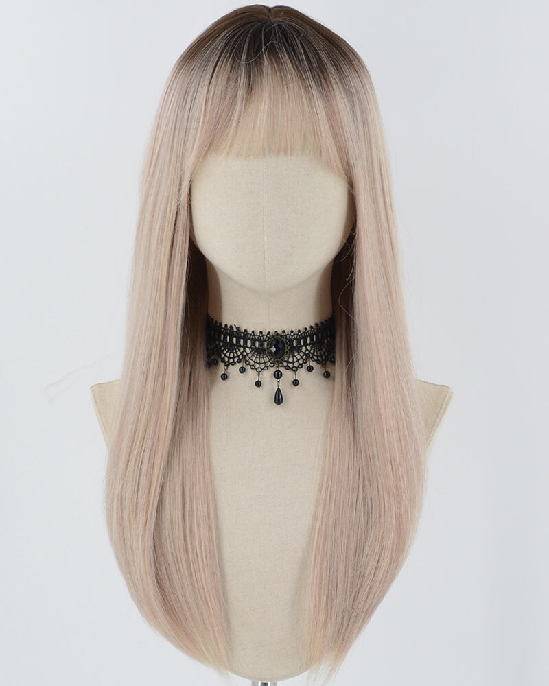 Ombre Blonde Straight Synthetic Wig HW583