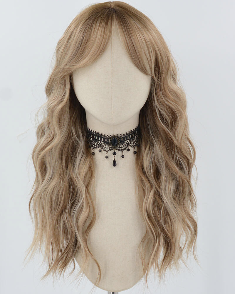 Mixed Blonde Curly Synthetic Wig HW647