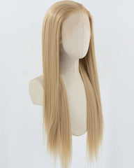 Long Blonde Brown Synthetic Lace Front Wig WT058