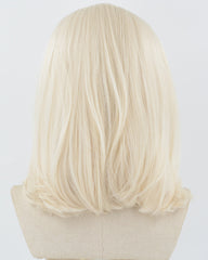 Short Platinum Blonde Synthetic Lace Front Wig WT073