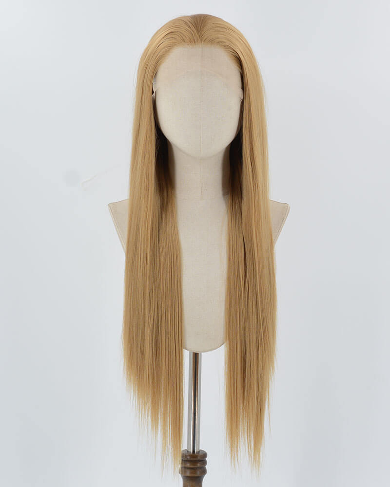 Blonde Long Straight Synthetic Lace Front Wig WW880
