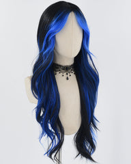 Blue Black Synthetic Wig HW556