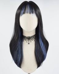 Blue Black Synthetic Wig HW433