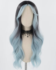 Blue Black Wavy Synthetic Wig HW523