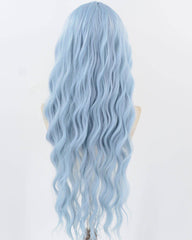 Blue Long Curly Synthetic Wig HW677