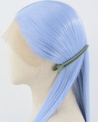 Blue Long Straight Synthetic Lace Front Wig WW849