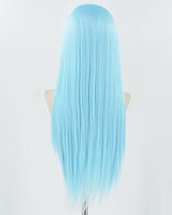 Light Blue Straight Synthetic Lace Front Wig WW1037