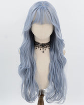 Blue Long Curly Synthetic Wig HW805