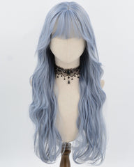 Blue Long Curly Synthetic Wig HW805