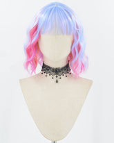 Blue Mixed Pink Synthetic Wig HW679