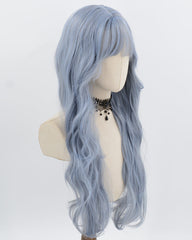Blue Long Curly Synthetic Wig HW805