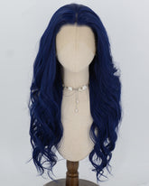 Blue Wavy Synthetic Lace Front Wig WW1077
