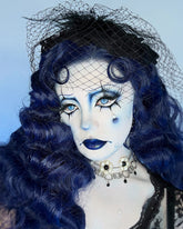 Blue Wavy Synthetic Lace Front Wig WW1077