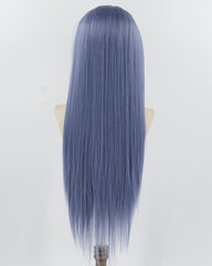 Dark Blue Long Straight Synthetic Lace Front Wig WW956