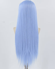 Blue Long Straight Synthetic Lace Front Wig WW849