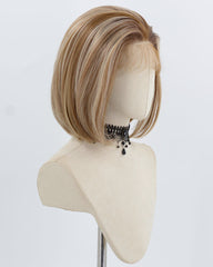 13*6 Ombre Blonde Skunk Stripe Bob Synthetic Lace Front Wig WW996