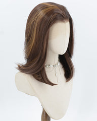 Brown Highlights Short Bob Synthetic Lace Front Wig WW1046