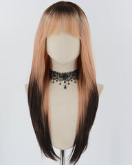 Black Ombre Brown Synthetic Wig HW581