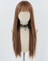 Brown Straight Synthetic Wig HW611