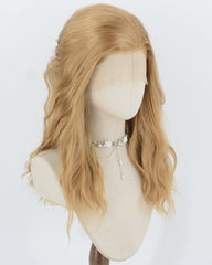 Golden Blonde Curly Synthetic Lace Front Wig WW1079