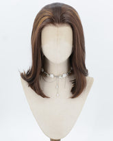Brown Highlights Short Bob Synthetic Lace Front Wig WW1046