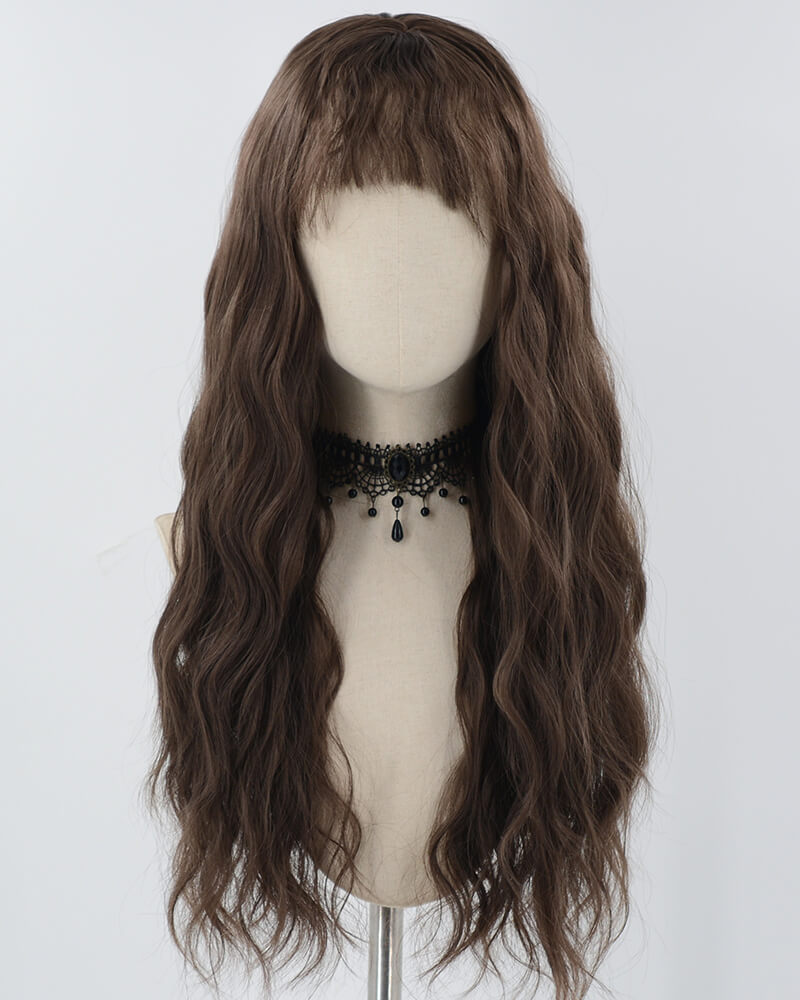 Brown Curly Synthetic Wig HW389