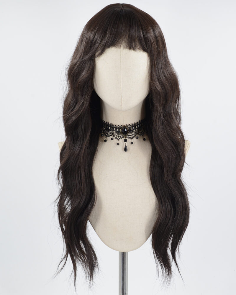 Long Brown Curly Synthetic Wig HW458