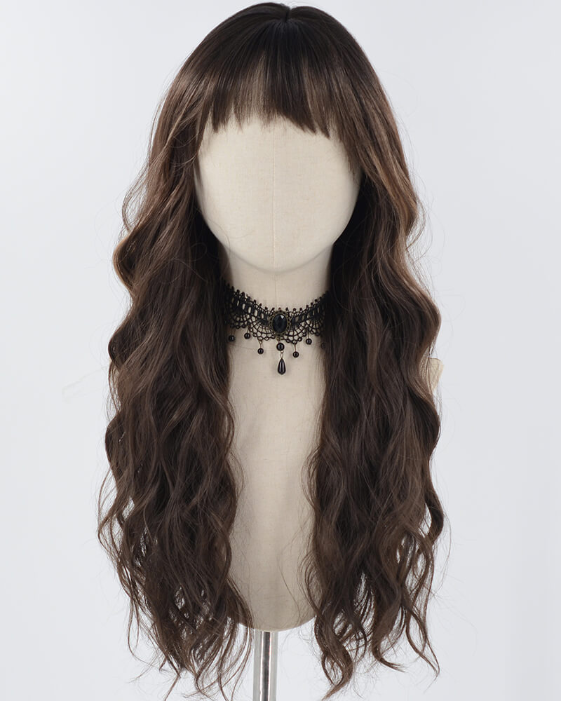 Brown Curly Synthetic Wig HW567