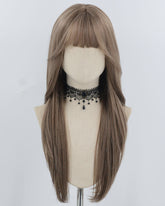 Brown Grey Synthetic Wig HW765