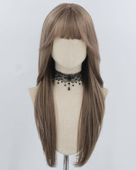 Brown Grey Synthetic Wig HW765