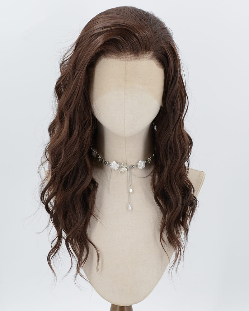 Brown Curly Synthetic Lace Front Wig WW1026