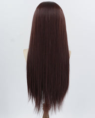 Natural Brown Long Synthetic Lace Front Wig WW1028