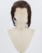 Brown Short Synthetic Lace Front Men's Wig MW044