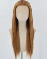 Brown Long Straight Synthetic Lace Front Wig WW890