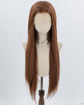 Brown Long Straight Synthetic Lace Front Wig WW983