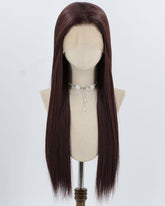 Natural Brown Long Synthetic Lace Front Wig WW1028