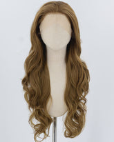 Blonde Brown Long Wavy Synthetic Lace Front Wig WW900