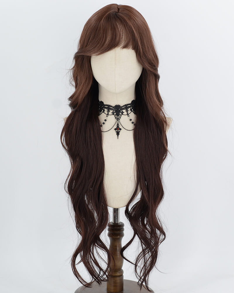 30Inch Long Brown Synthetic Wig HW890