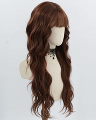Long Brown Curly Synthetic Wig HW801