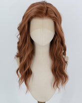 Scarlet Witch Wanda Maximoff Red Brown Curly Synthetic Lace Front Wig WW1081